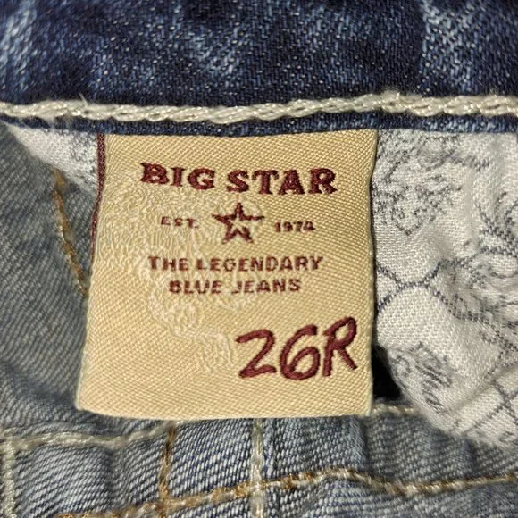 Big Star Women's Maddie Boot Cut Mid Rise Fit Distressed Jeans size 26 R - Picture 8 of 14